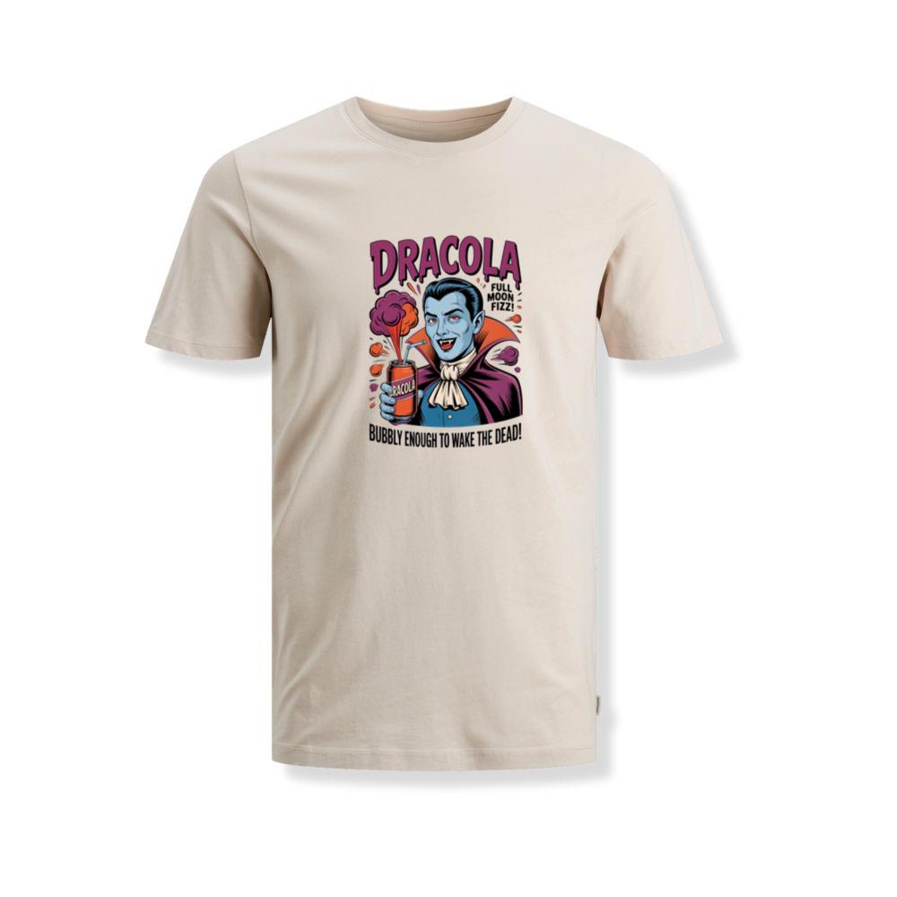 Dracula Retro Vampire Funny Drink Poster Style T-Shirts