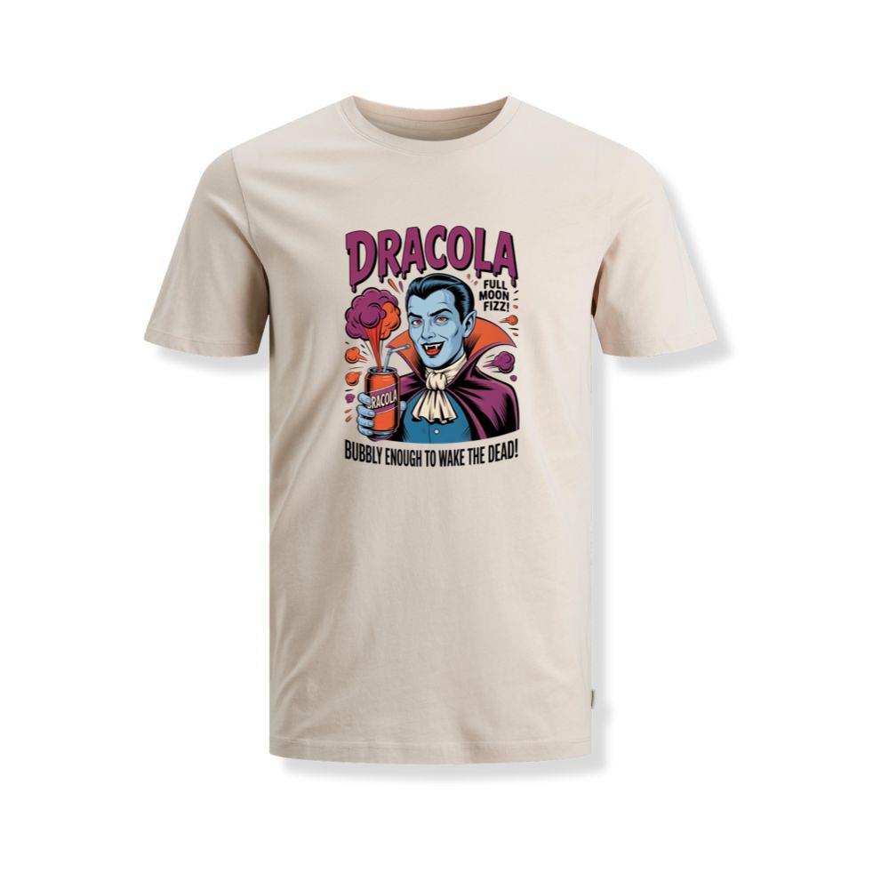 Dracula Retro Vampire Funny Drink Poster Style T-Shirts