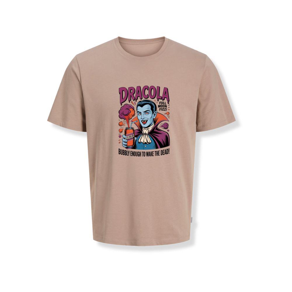 Dracula Retro Vampire Funny Drink Poster Style T-Shirts