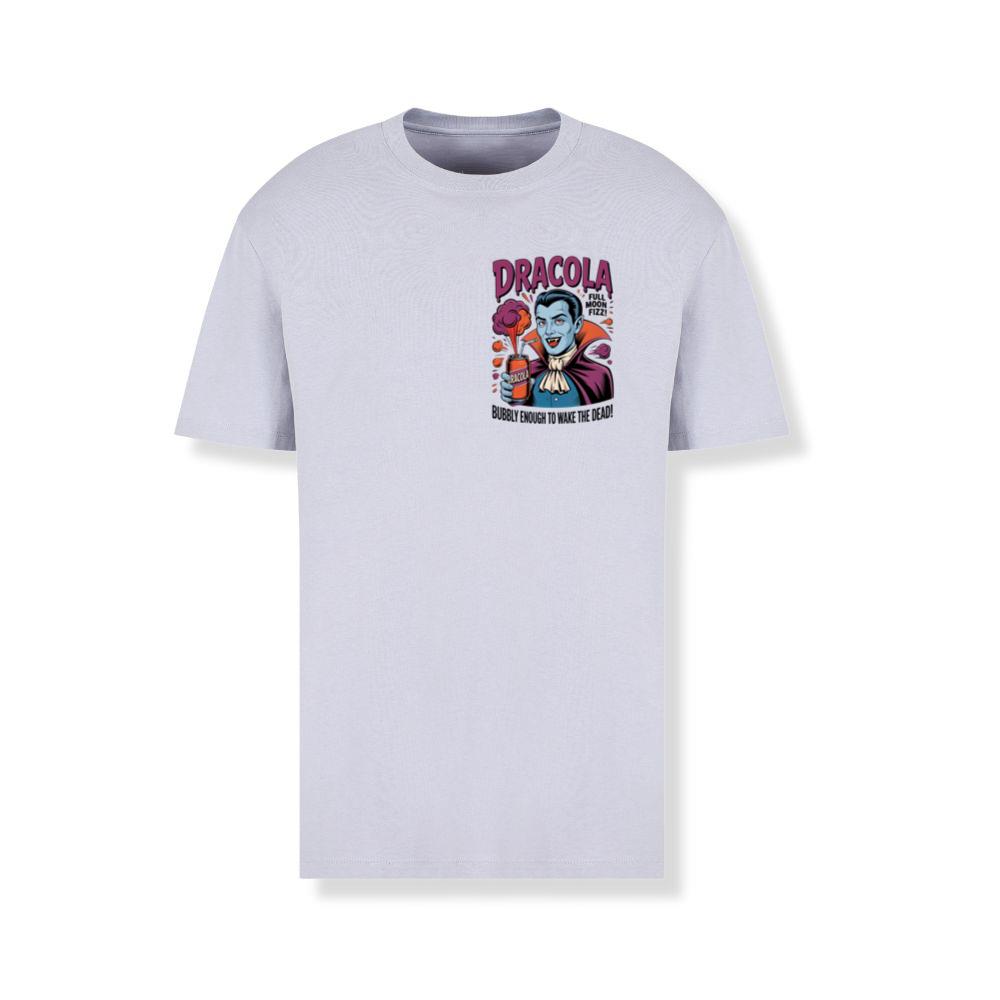 Dracula Retro Vampire Funny Drink Poster Style T-Shirts - Image 2