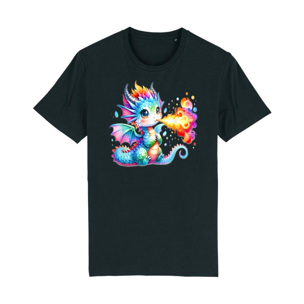 Dragon x Cute Rainbow Dragon Breathing Fire x Baby Dragon T-Shirt