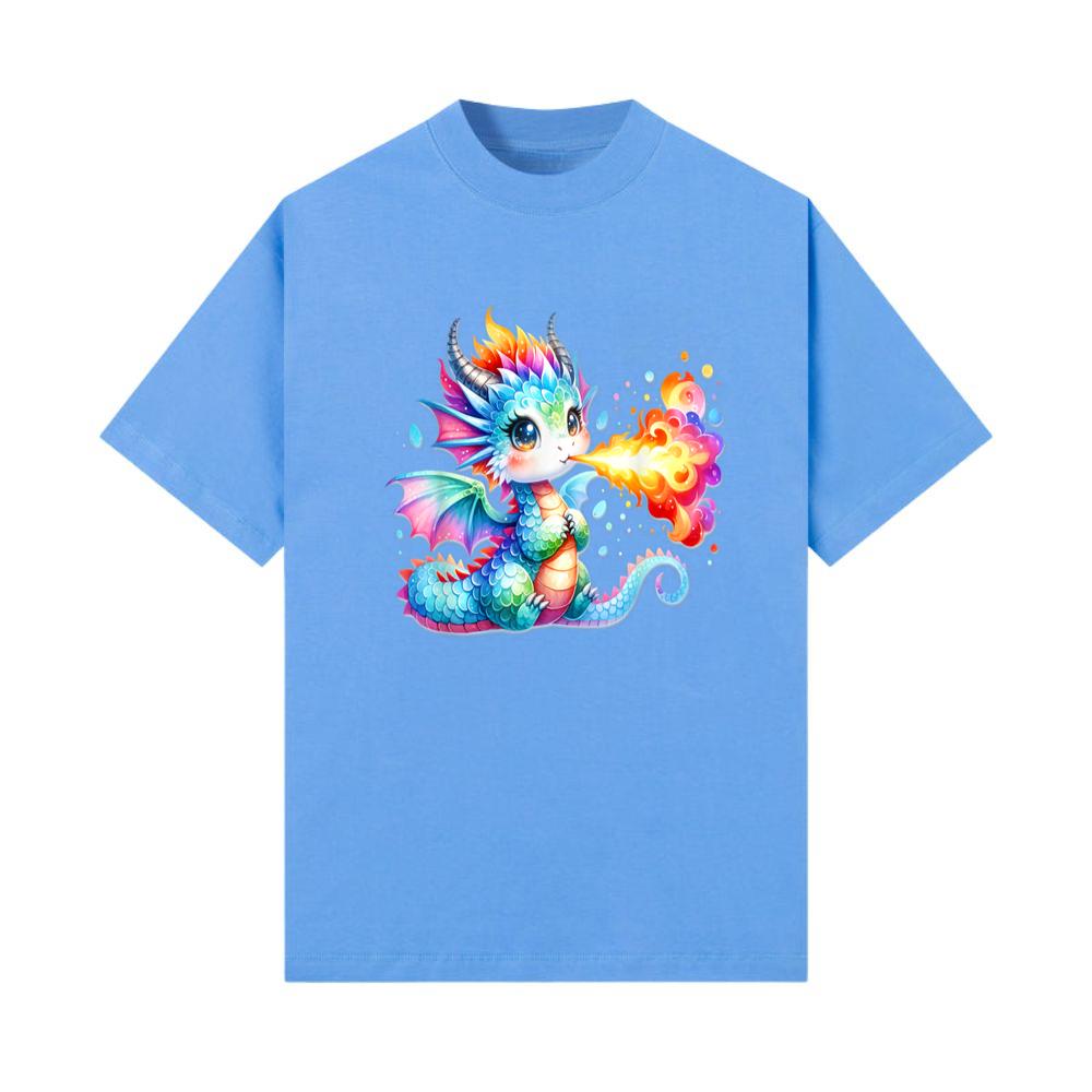 Dragon x Cute Rainbow Dragon Breathing Fire x Baby Dragon TShirt Thelollife