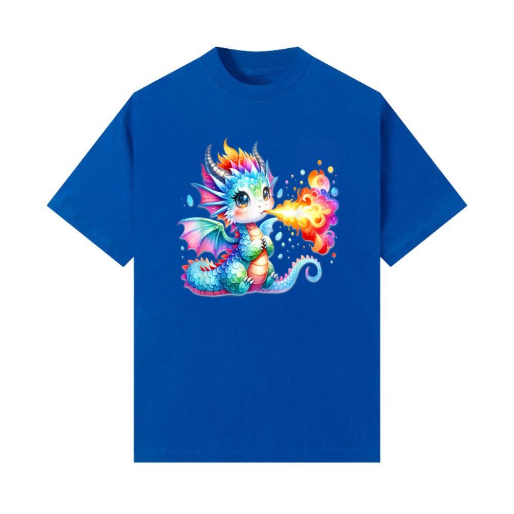 Dragon x Cute Rainbow Dragon Breathing Fire x Baby Dragon TShirt Thelollife