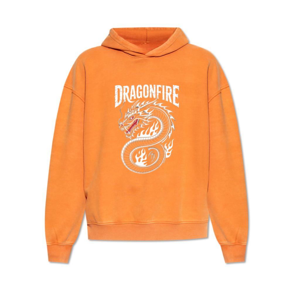 Dragonfire Legendary Chinese Dragon with Flames Graphic Design Hoodie