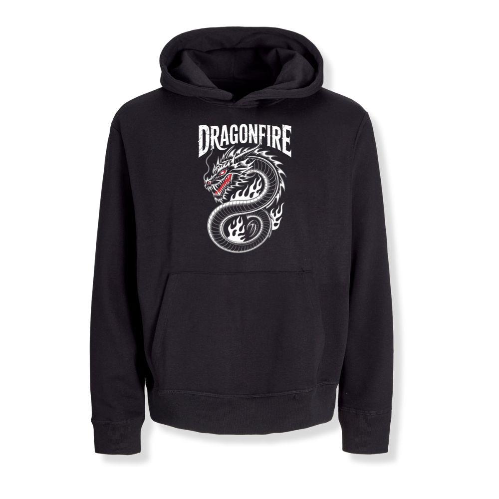 Dragonfire Legendary Chinese Dragon with Flames Graphic Design Hoodies