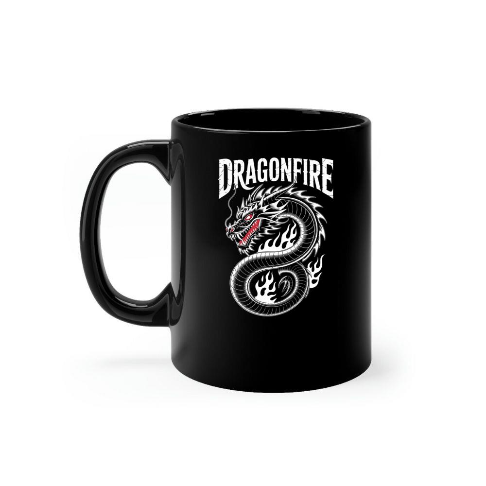 Dragonfire Legendary Chinese Dragon with Flames Graphic Design Mug
