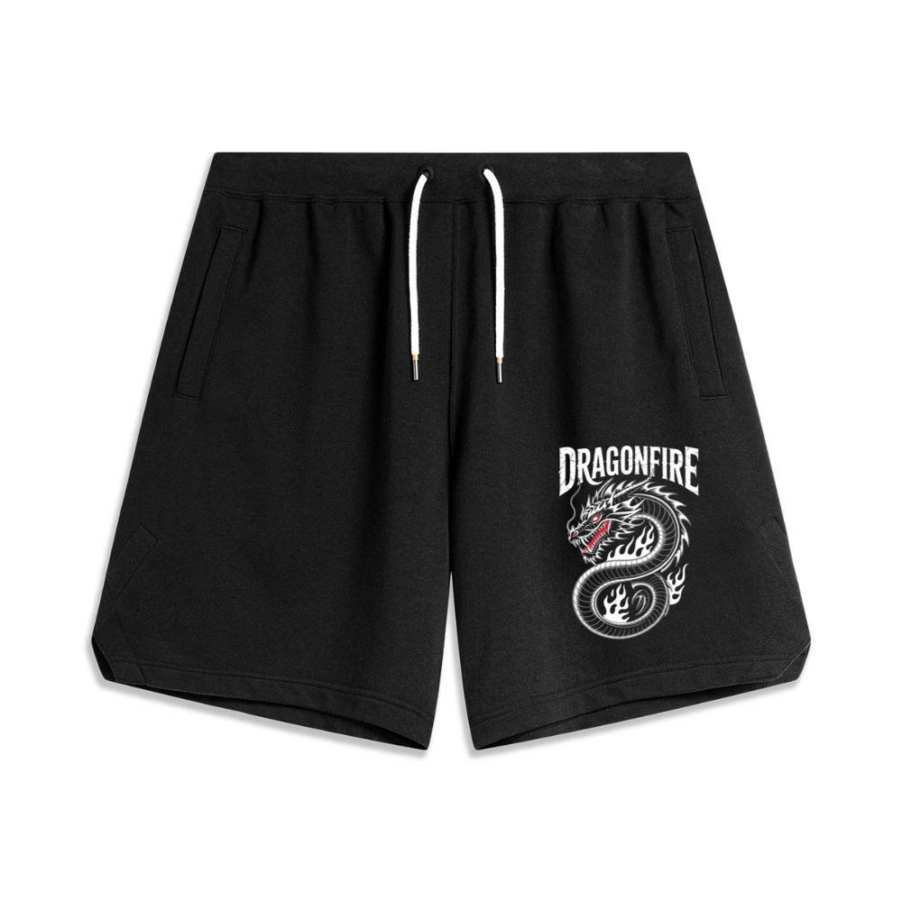 Dragonfire Legendary Chinese Dragon with Flames Graphic Design Short