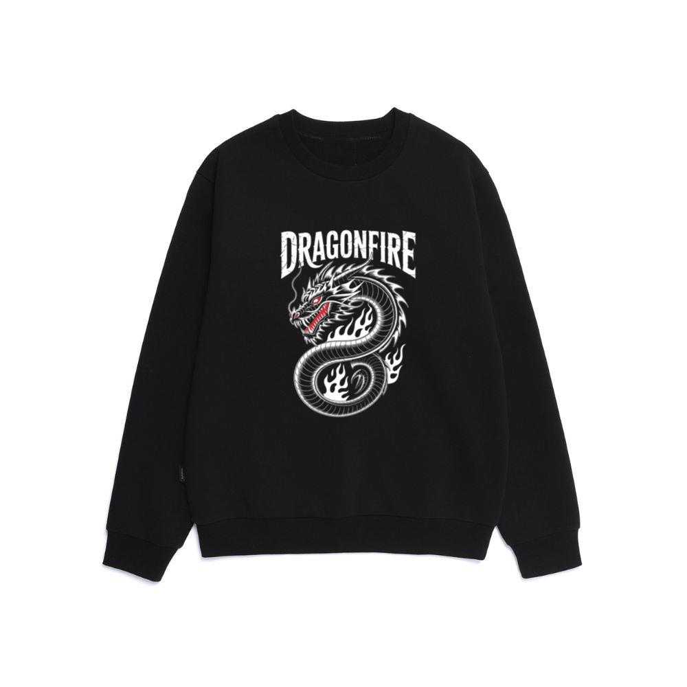 Dragonfire Legendary Chinese Dragon with Flames Graphic Design Sweatshirt