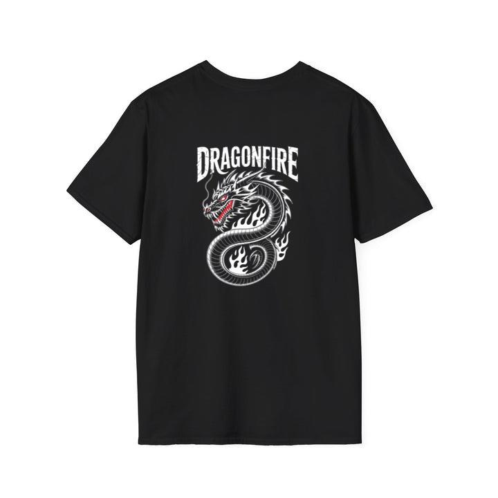 Dragonfire Legendary Chinese Dragon with Flames Graphic Design T-Shirt