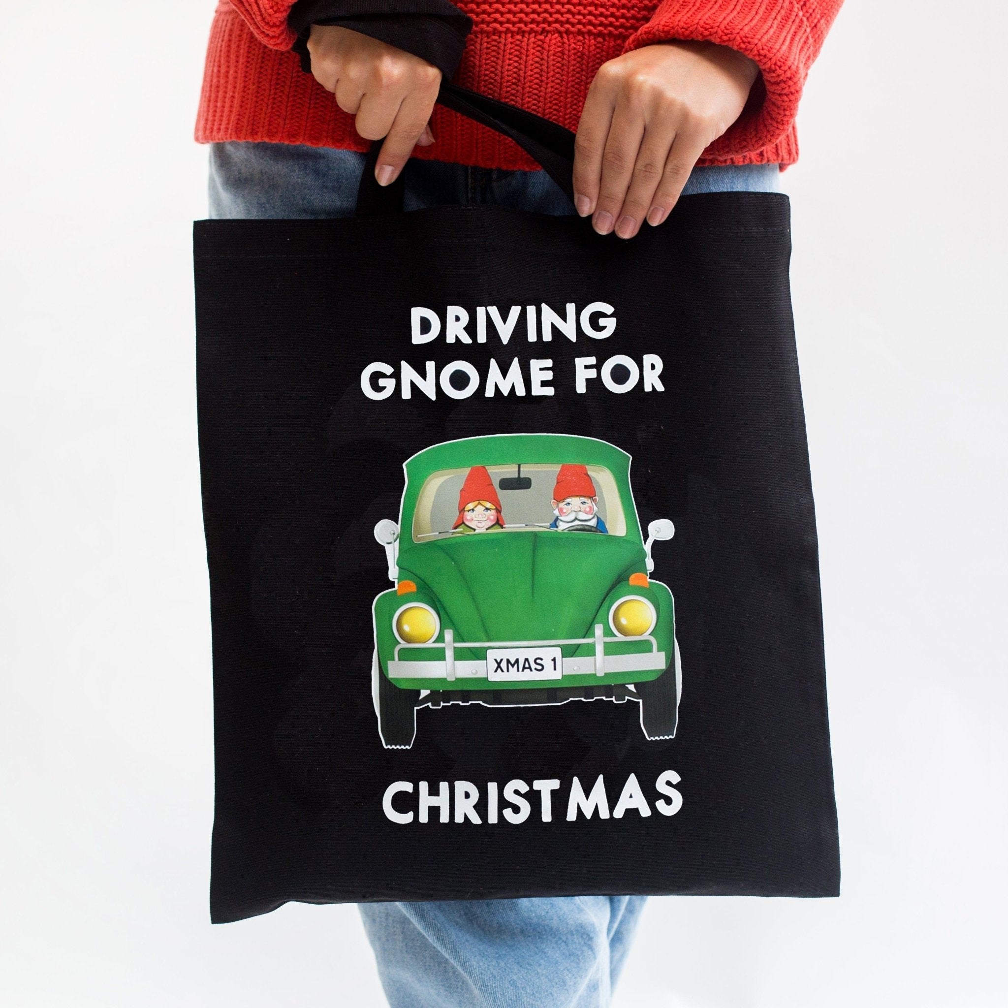 Driving Gnome For Christmas' Tote Bag