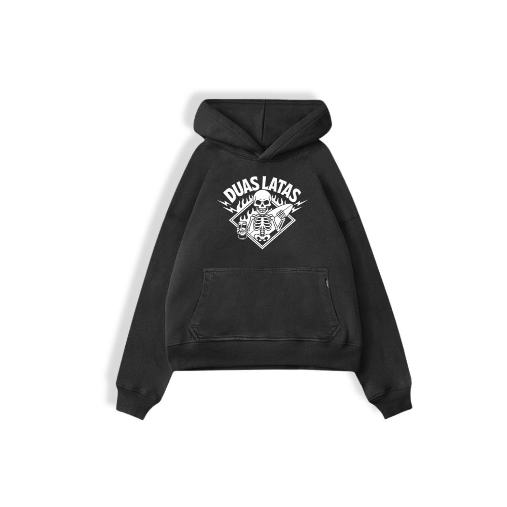 Duas Latas Skeleton Music Graphic Hoodie