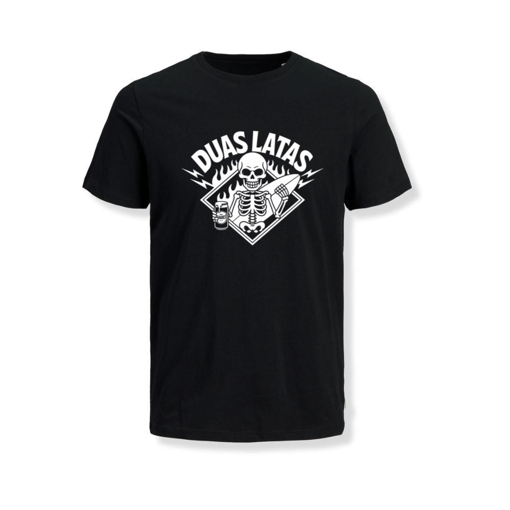 Duas Latas Skeleton Music Graphic T-Shirt