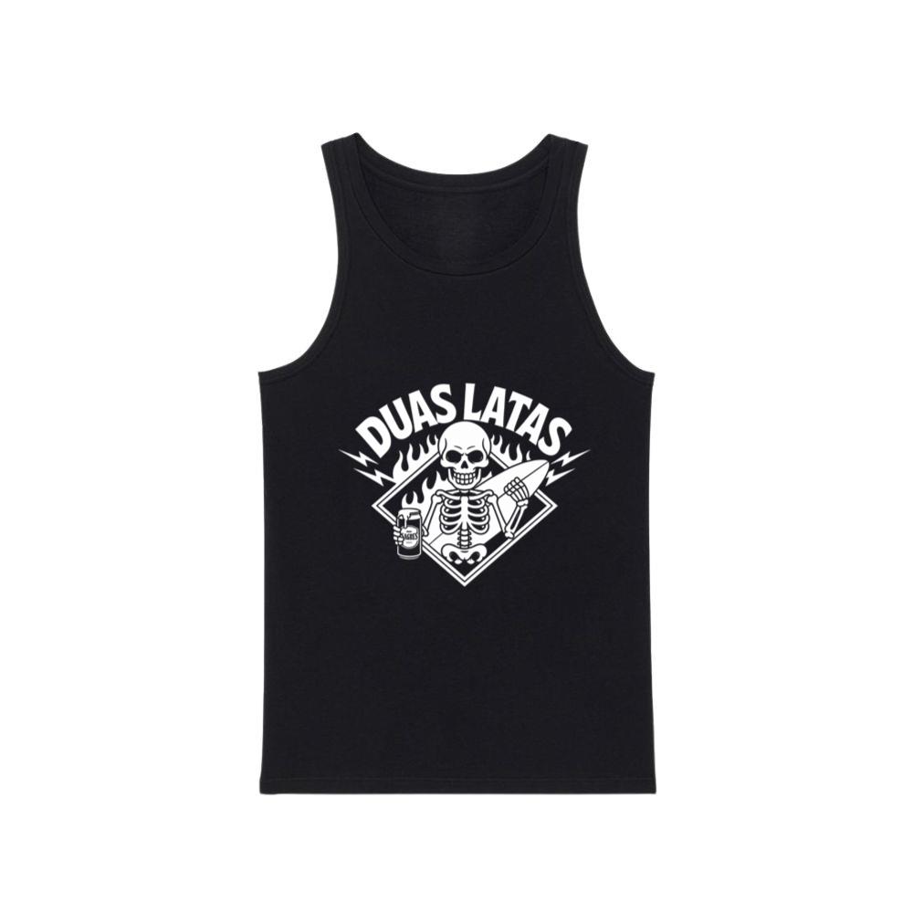Duas Latas Skeleton Music Graphic Tank Top