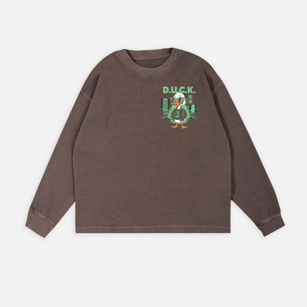 Duck Cool Streetwear Cartoon Character Sweatshirt - Image 3