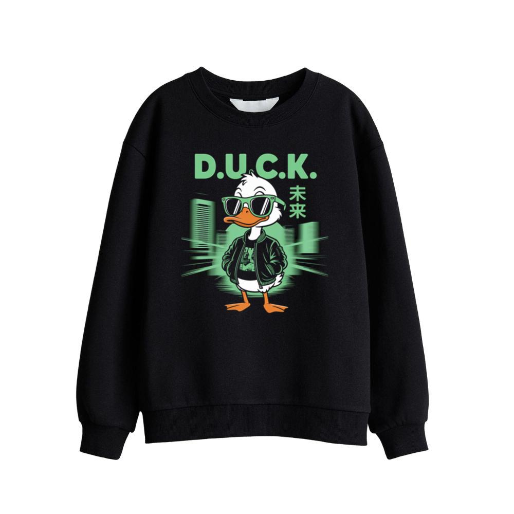 Duck Cool Streetwear Cartoon Character Sweatshirts
