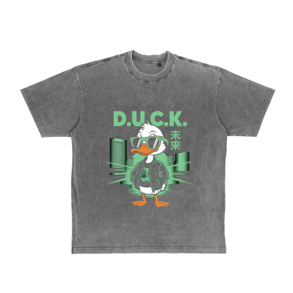 Duck Cool Streetwear Cartoon Character T-Shirt
