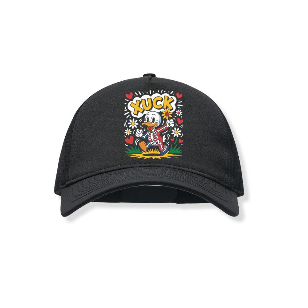 Duck Love Retro Cartoon Graphic Black Hat