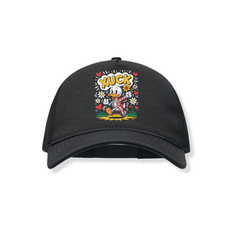 Duck Love Retro Cartoon Graphic Black Hat