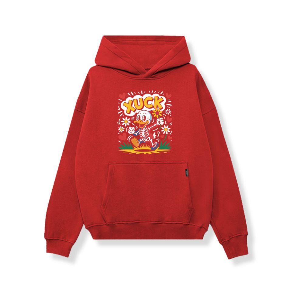 Duck Love Retro Cartoon Graphic Hoodie - Image 4