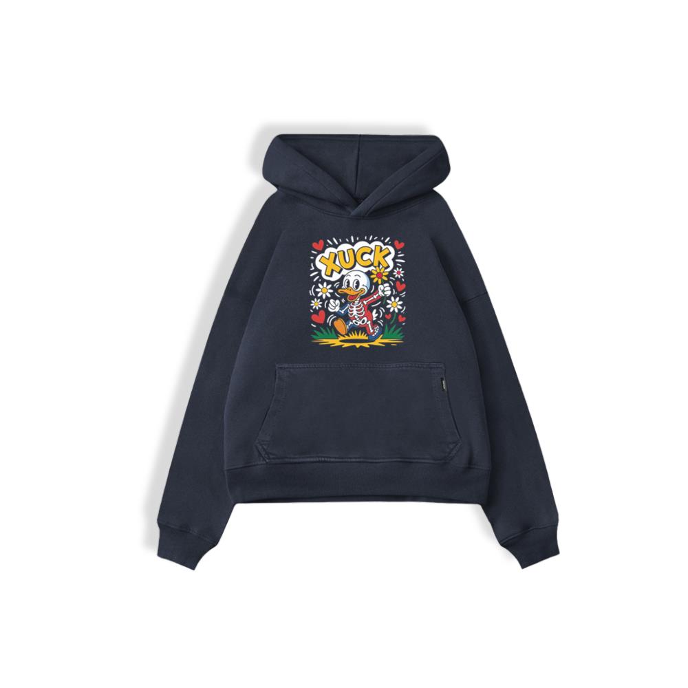 Duck Love Retro Cartoon Graphic Hoodie - Image 2