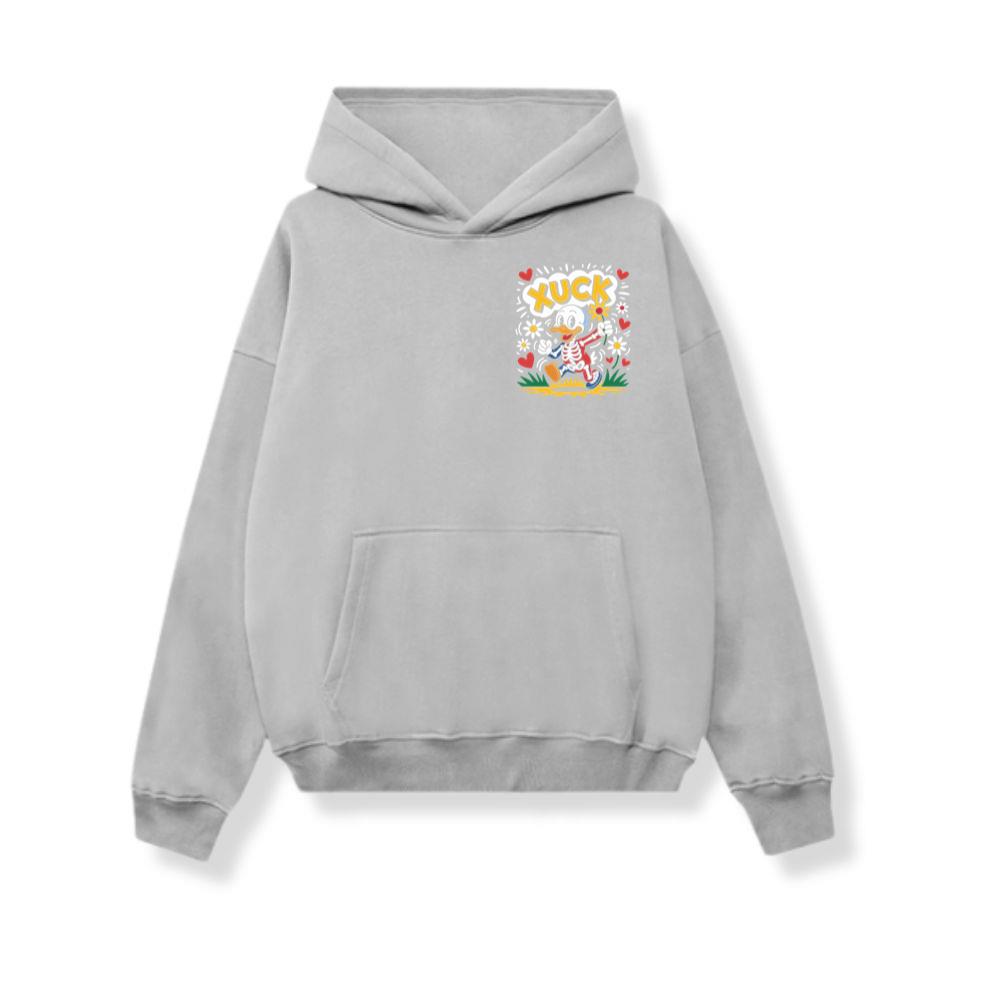 Duck Love Retro Cartoon Graphic Hoodie