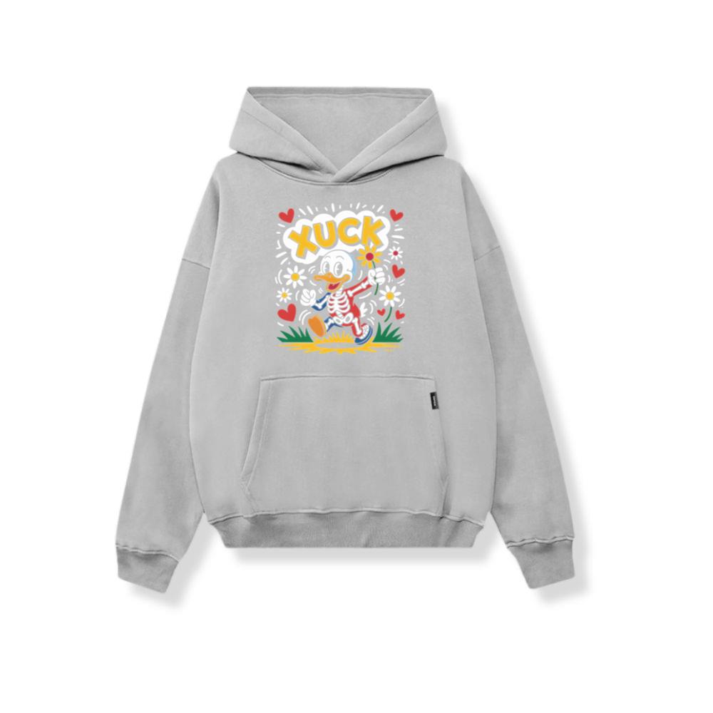 Duck Love Retro Cartoon Graphic Hoodie - Image 3