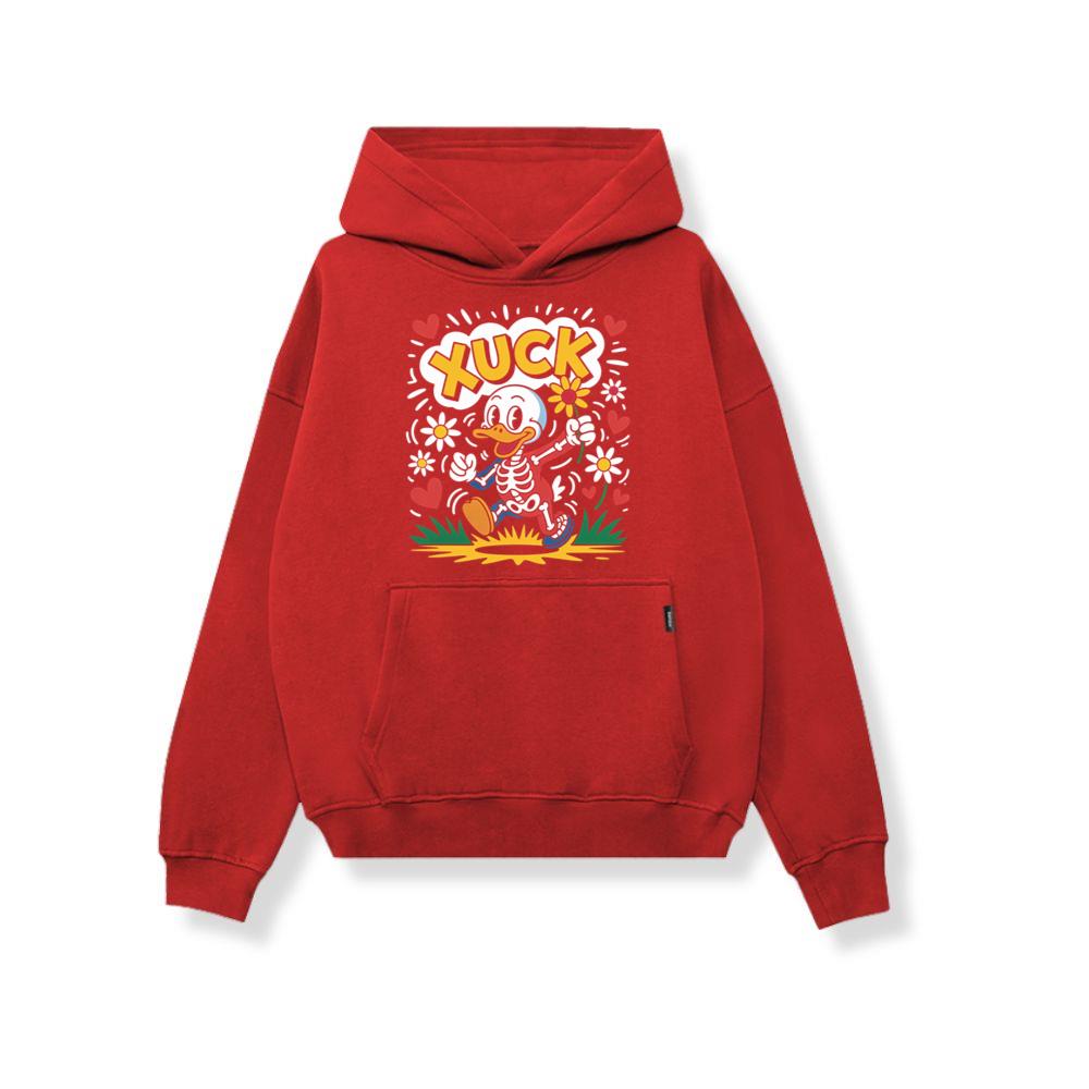 Duck Love Retro Cartoon Graphic Hoodies 3
