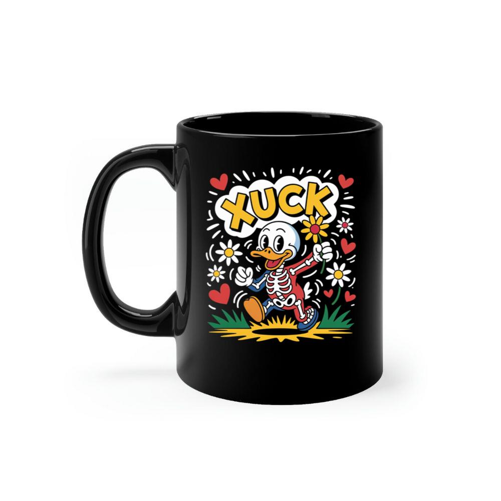 Duck Love Retro Cartoon Graphic Mug