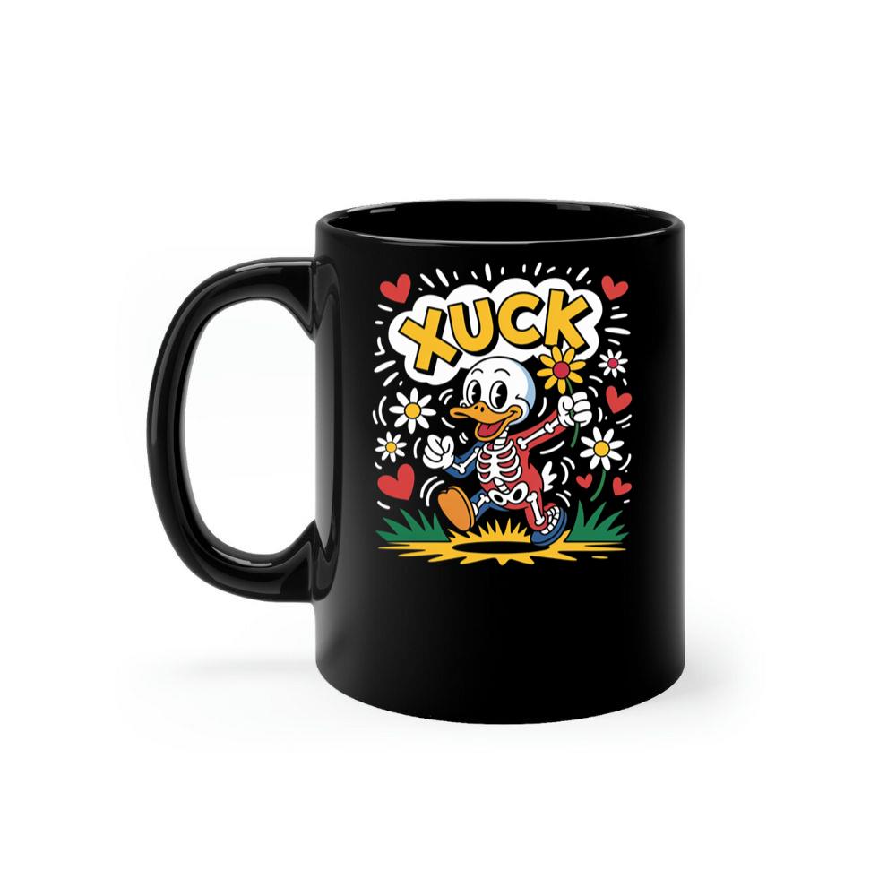 Duck Love Retro Cartoon Graphic Mug