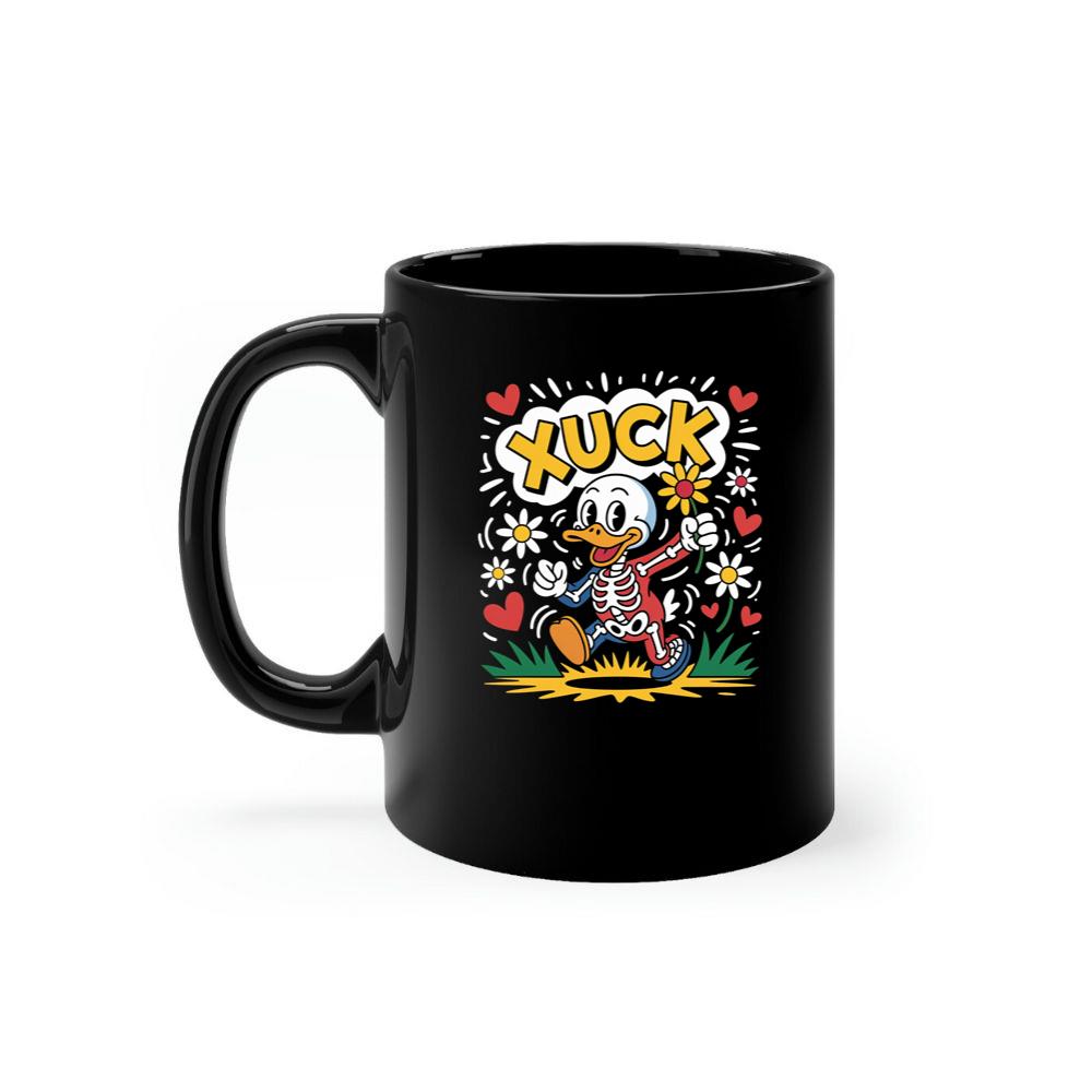 Duck Love Retro Cartoon Graphic Mug