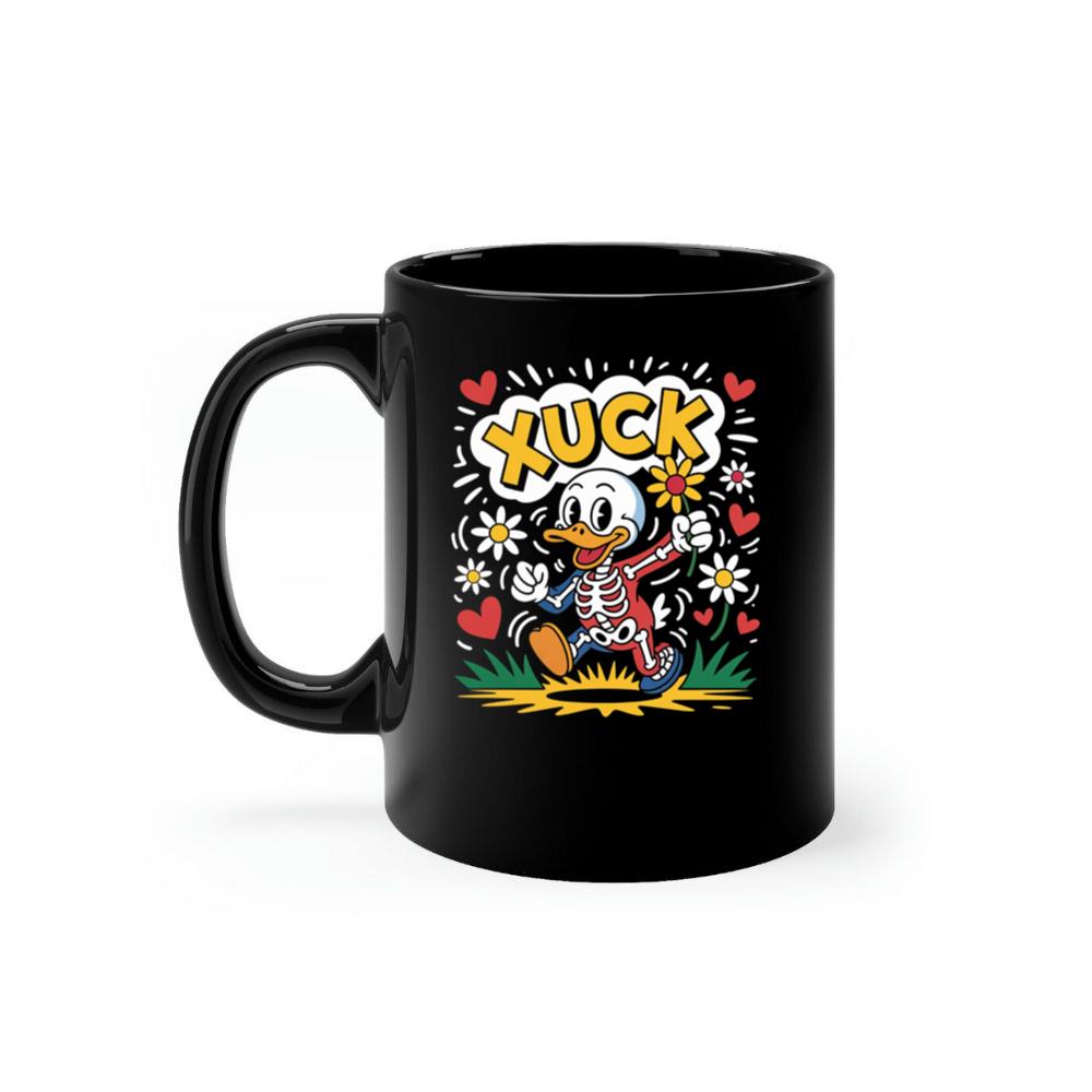 Duck Love Retro Cartoon Graphic Mug