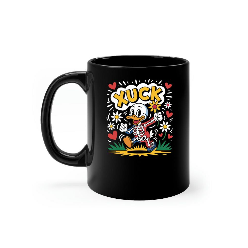 Duck Love Retro Cartoon Graphic Mug