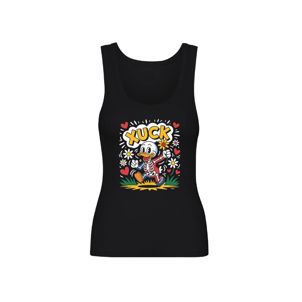 Duck Love Retro Cartoon Graphic Tank Top