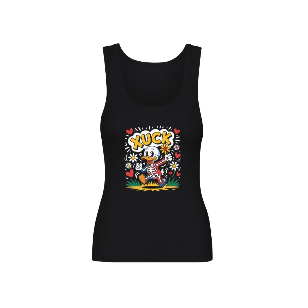 Duck Love Retro Cartoon Graphic TankTop 
