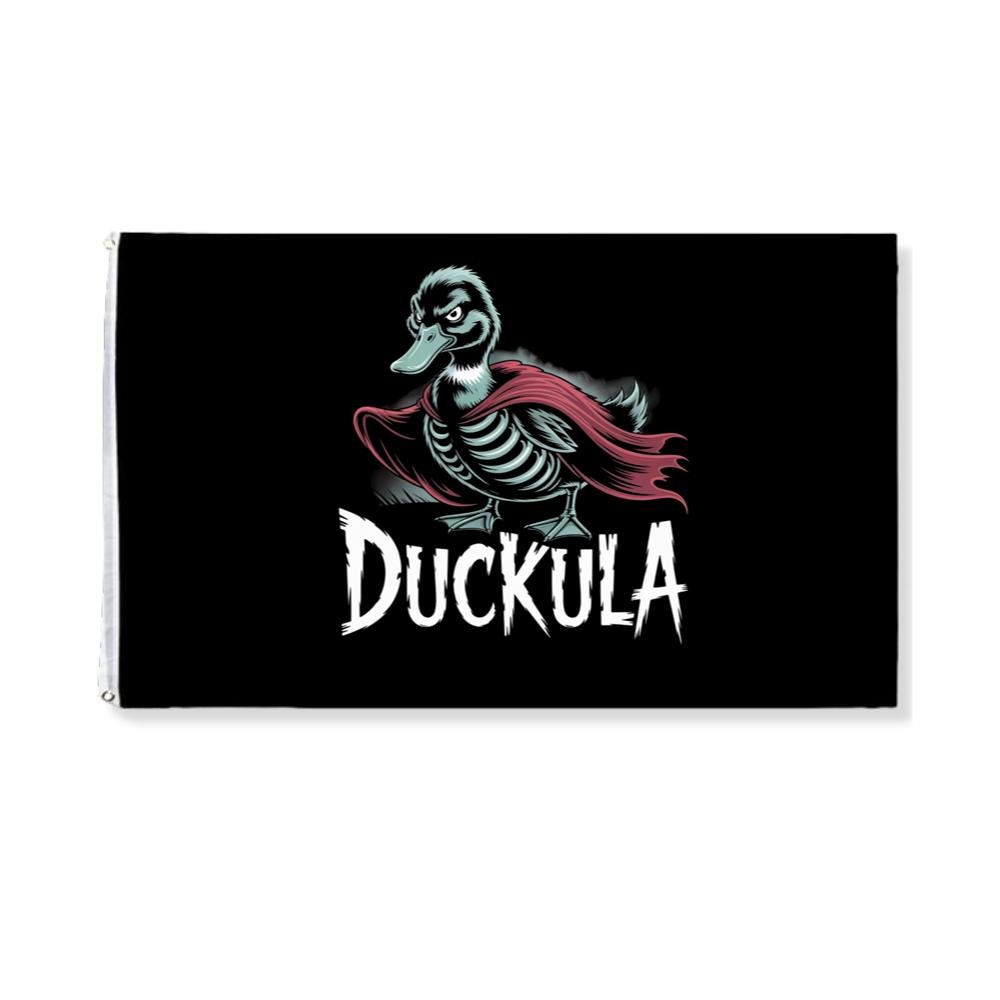 Duckula Skeleton Duck Horror Cartoon Graphic Flag