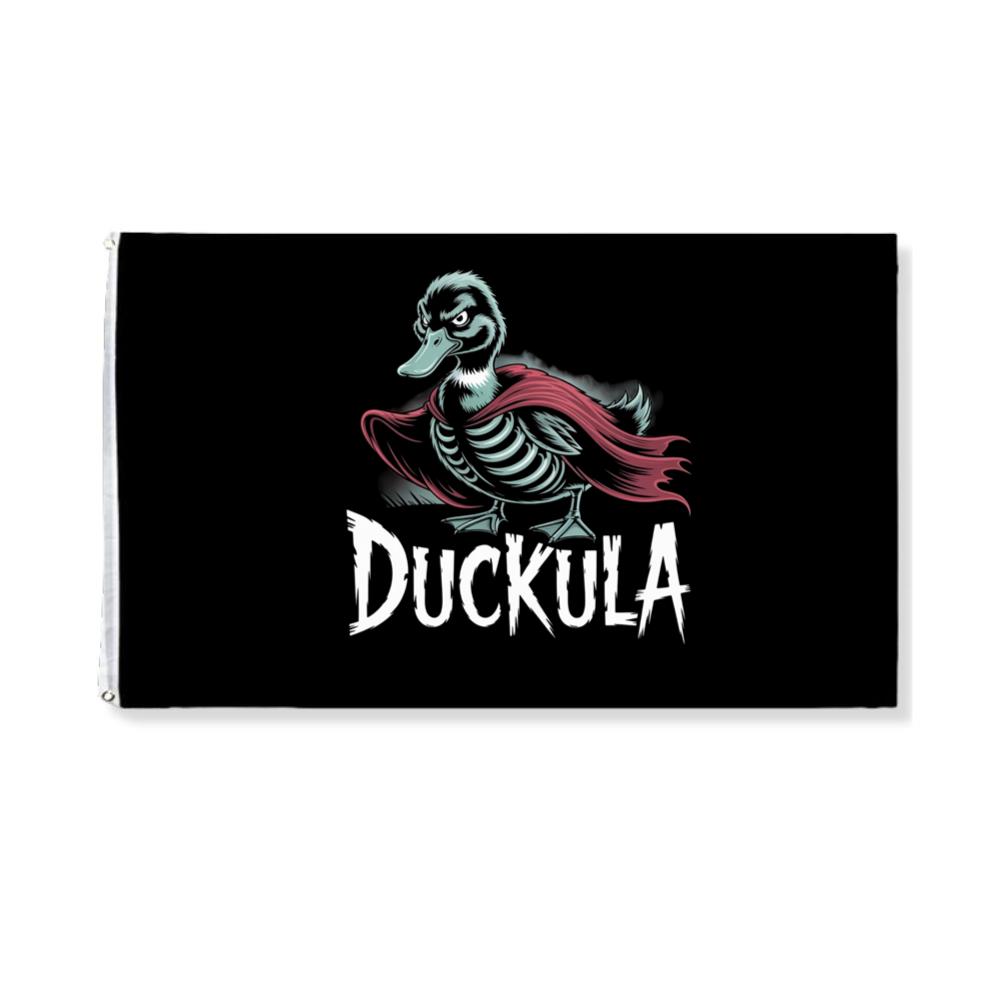 Duckula Skeleton Duck Horror Cartoon Graphic Flag