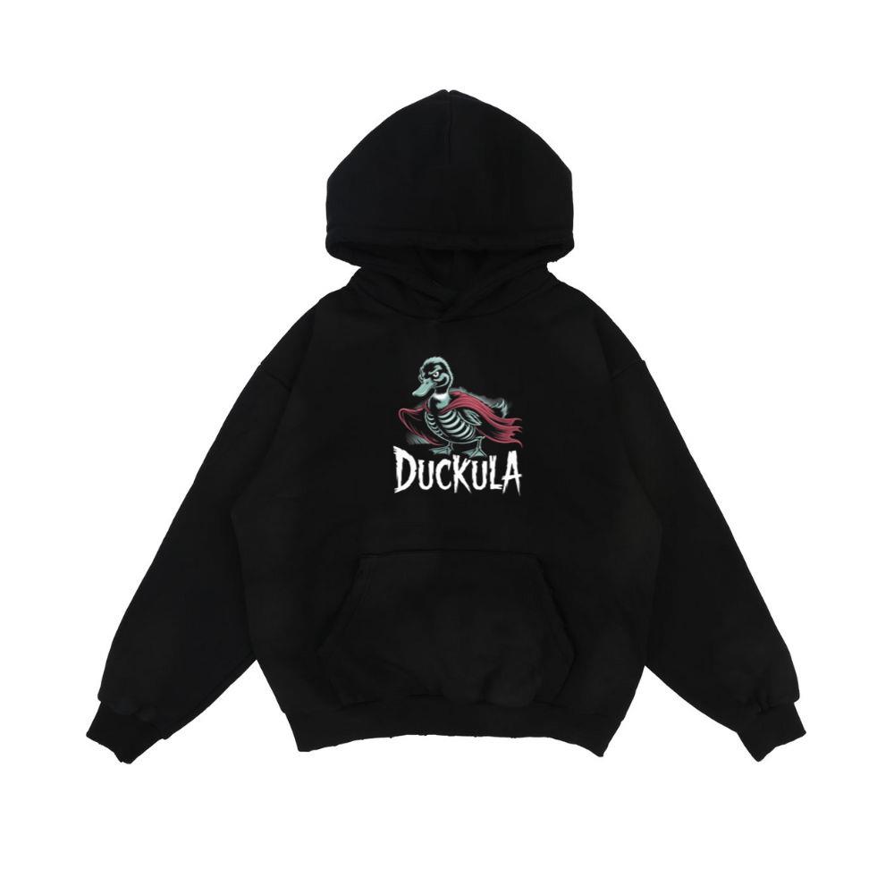Duckula Skeleton Duck Horror Cartoon Graphic Hoodie