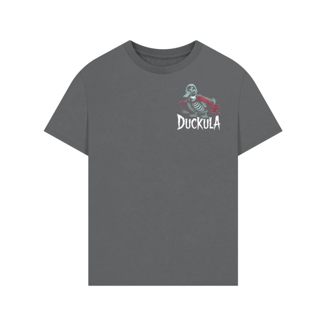 Duckula Skeleton Duck Horror Cartoon Graphic T-Shirt - Image 3