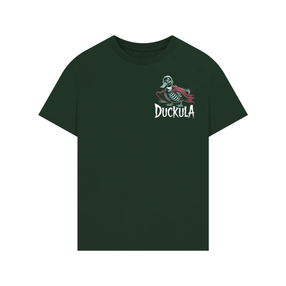 Duckula Skeleton Duck Horror Cartoon Graphic T-Shirt - Image 2