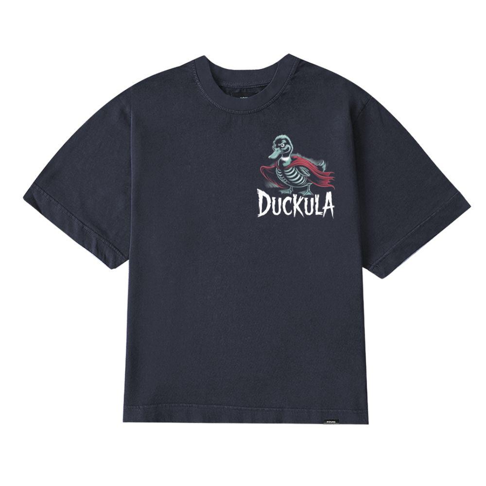 Duckula Skeleton Duck Horror Cartoon Graphic T-Shirt - Image 2