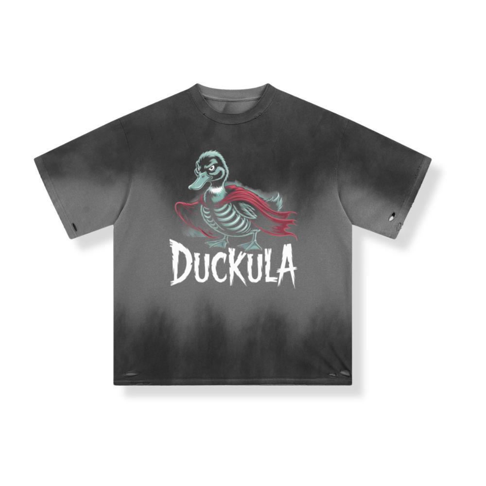 Duckula Skeleton Duck Horror Cartoon Graphic T-Shirt