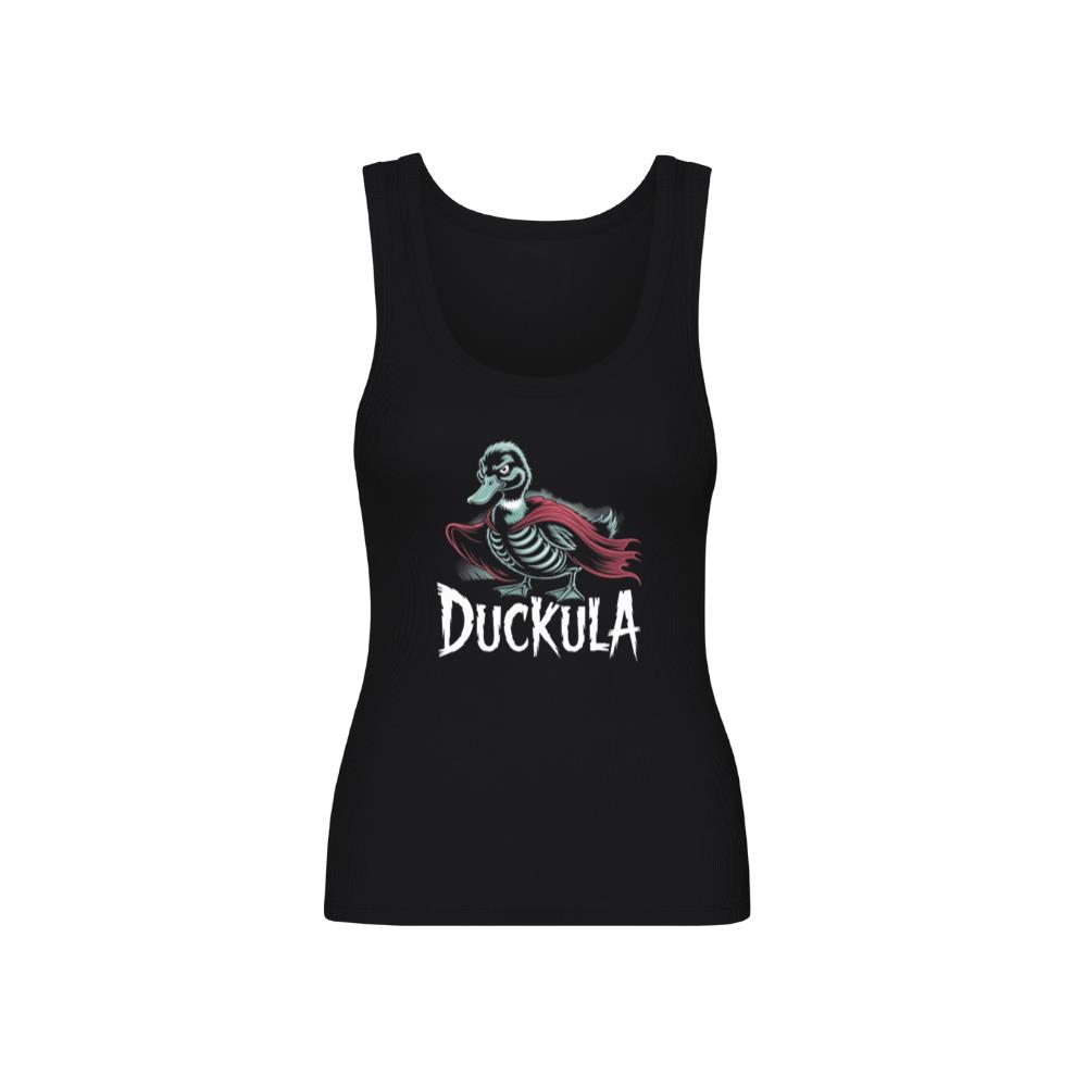 Duckula Skeleton Duck Horror Cartoon Graphic TankTop 