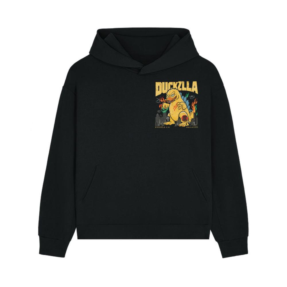 Duckzilla Monster Duck Retro Cartoon Design Hoodie