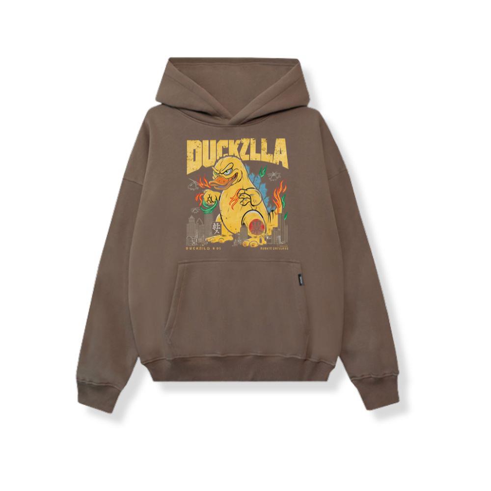 Duckzilla Monster Duck Retro Cartoon Design Hoodie Somoslasia