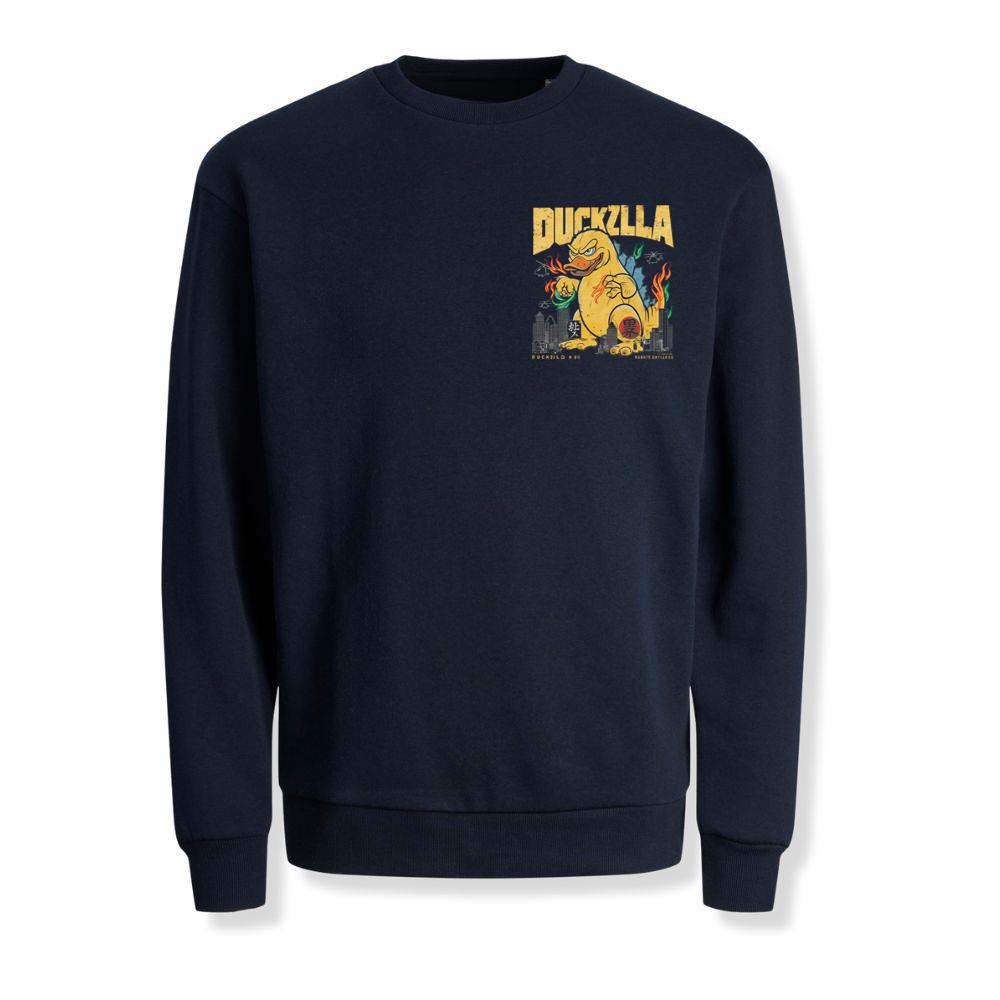 Duckzilla Monster Duck Retro Cartoon Design Sweatshirts