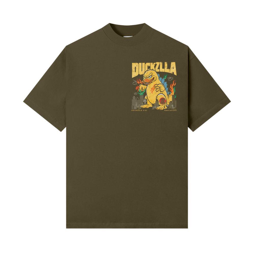 Duckzilla Monster Duck Retro Cartoon Design T-Shirt - Ảnh 3