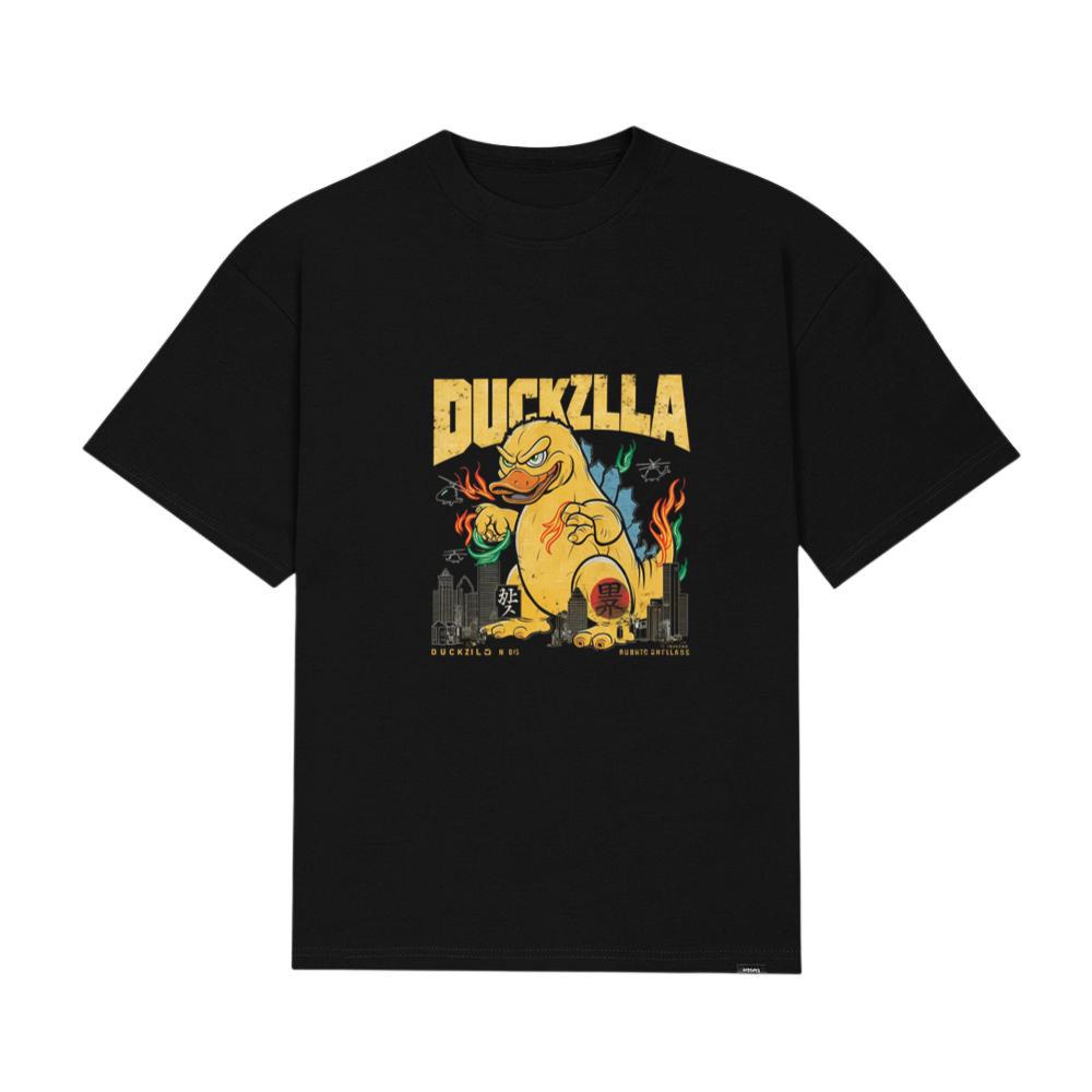 Duckzilla Monster Duck Retro Cartoon Design T-Shirt