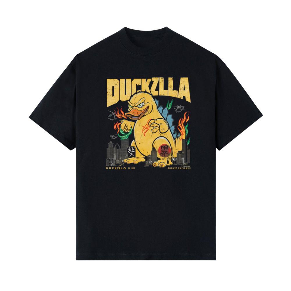 Duckzilla Monster Duck Retro Cartoon Design T-Shirts