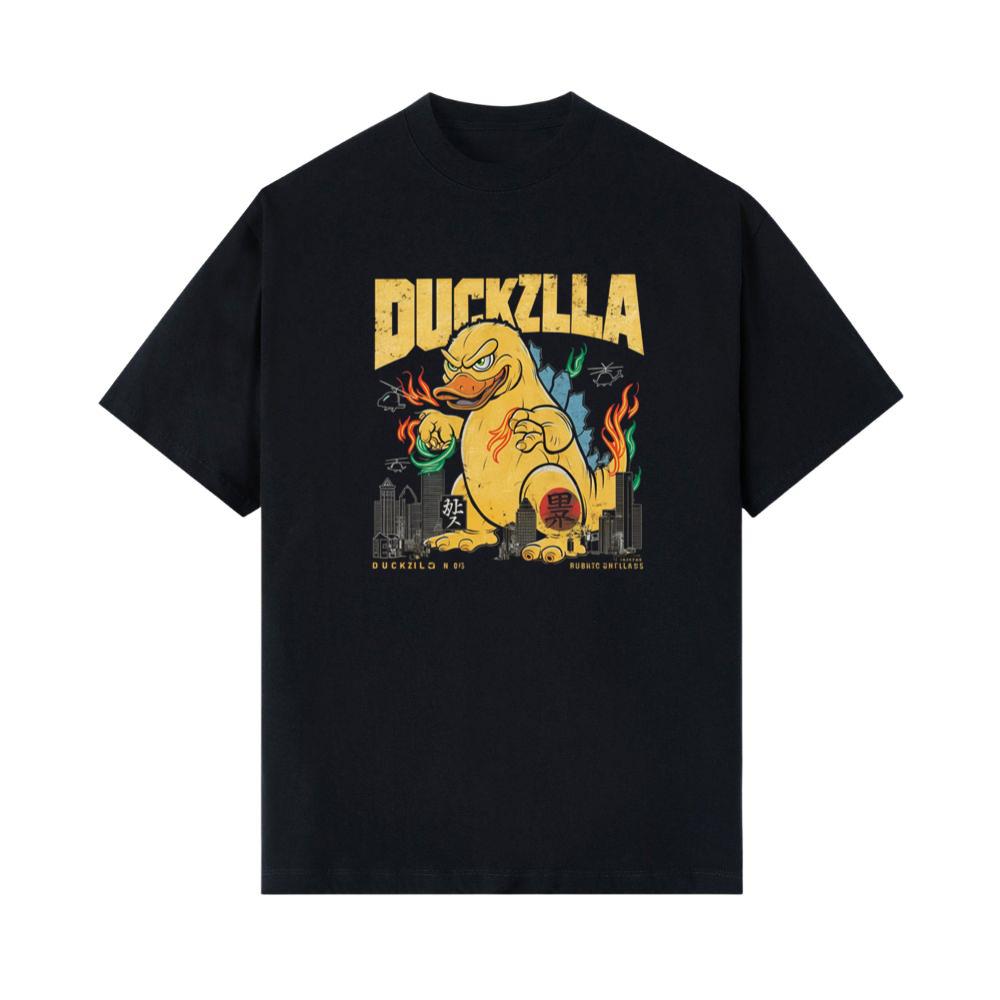 Duckzilla Monster Duck Retro Cartoon Design T-Shirts