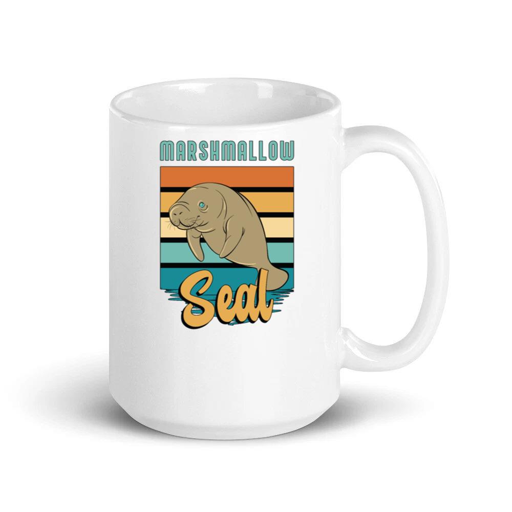 Dugong Marshmallow Seal Retro Loves Marine Animals Mug